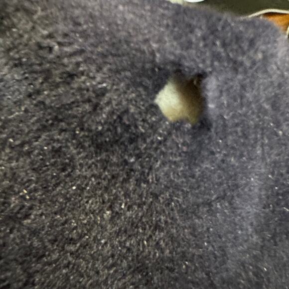 Vintage Morris Moskowitz Black Wool Purse Brownish orange lucite handle - Picture 10 of 10